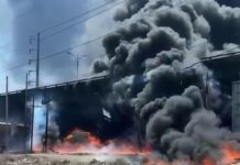 Pipa explota tras choque con tren en Querétaro; hay muertos
